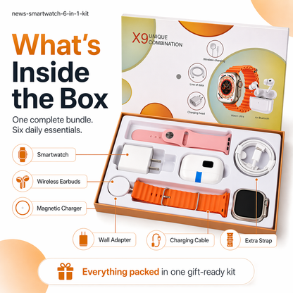 Smartwatch Set with Earbuds – One Set, Everything You Need