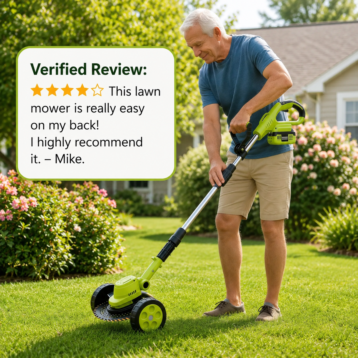 ⚡21V 3-in-1 Cordless String Trimmer, Edger & Mini Mower – 2 Batteries Included