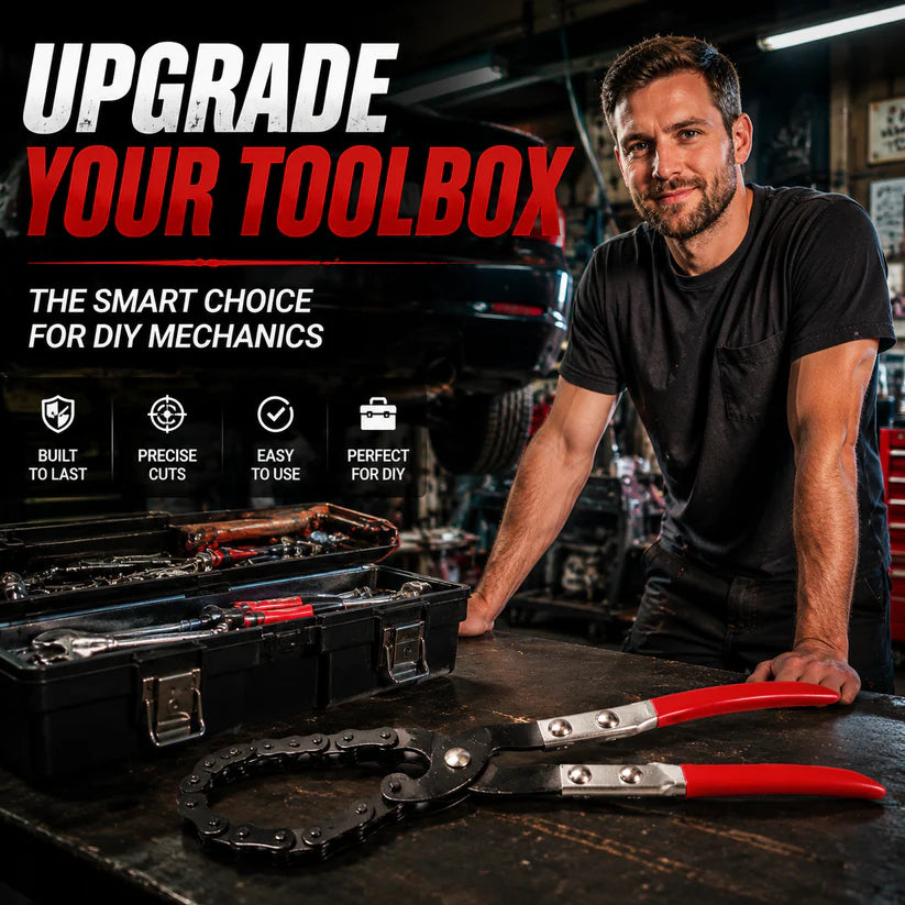 ✨ Chain Exhaust Pipe Cutter | Spark-Free 360° Manual Tube Cutting Tool