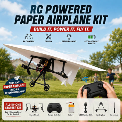 ✈️RC Powered Paper Airplane Kit – Build, Control & Fly Your Own Plane