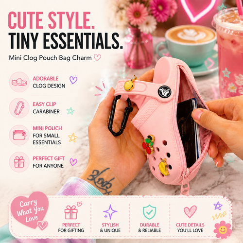 🔥Last Day 30% OFF! – ✨ Mini Clog Charm Pouch