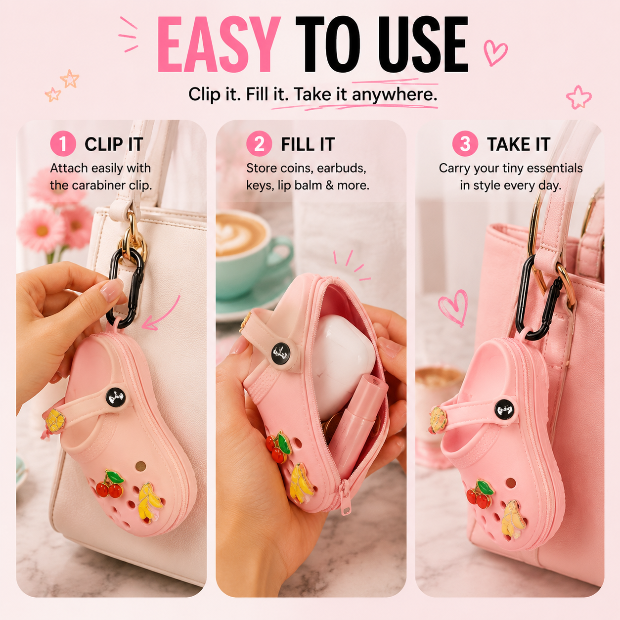 🔥Last Day 30% OFF! – ✨ Mini Clog Charm Pouch