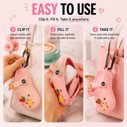 🔥Last Day 30% OFF! – ✨ Mini Clog Charm Pouch