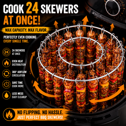 🔥Cook 24 Skewers at Once – No Flipping, No Mess, No Effort
