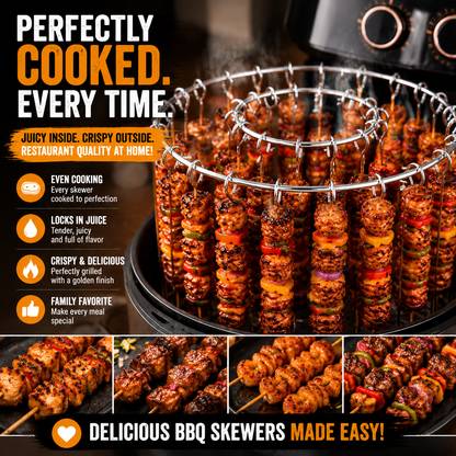 🔥Cook 24 Skewers at Once – No Flipping, No Mess, No Effort