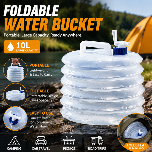 🏕️ Foldable Camping Water Container – 5L/10L/15L Portable Water Bucket