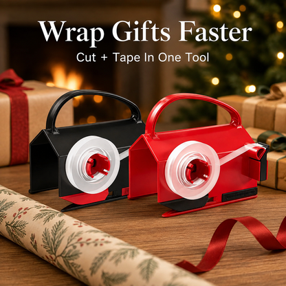✂️ 2-in-1 Gift Wrap Cutter | Built-In Tape Dispenser For Easy Wrapping🎁