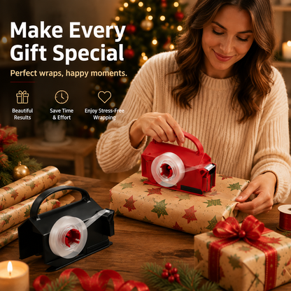 ✂️ 2-in-1 Gift Wrap Cutter | Built-In Tape Dispenser For Easy Wrapping🎁