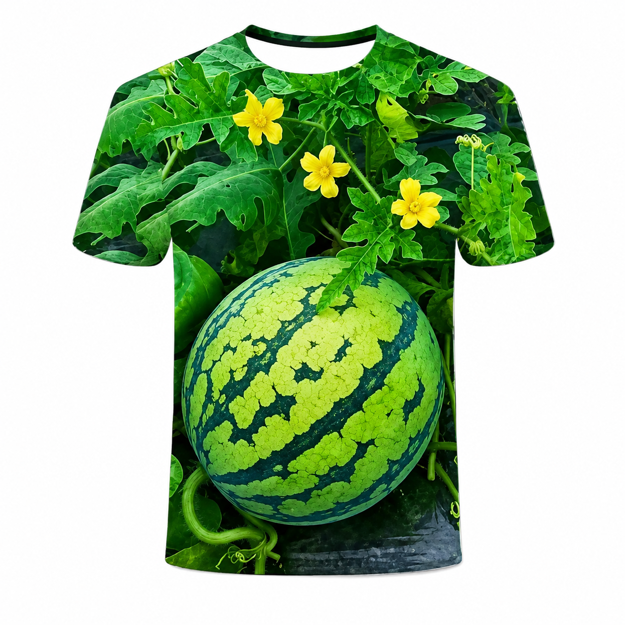 🍉Funny 3D Watermelon Belly T-Shirt – Summer Novelty Graphic Tee