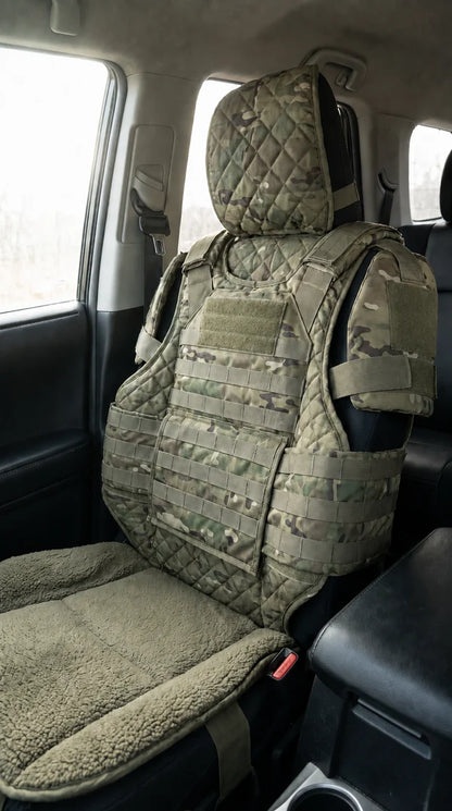 🚗Rugged Truck Seat Cover -Tactical Storage, Seat Protection & All-Day Comfort