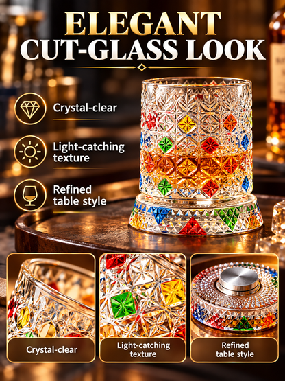 🍸Luxury 360° Spinning Crystal Glass