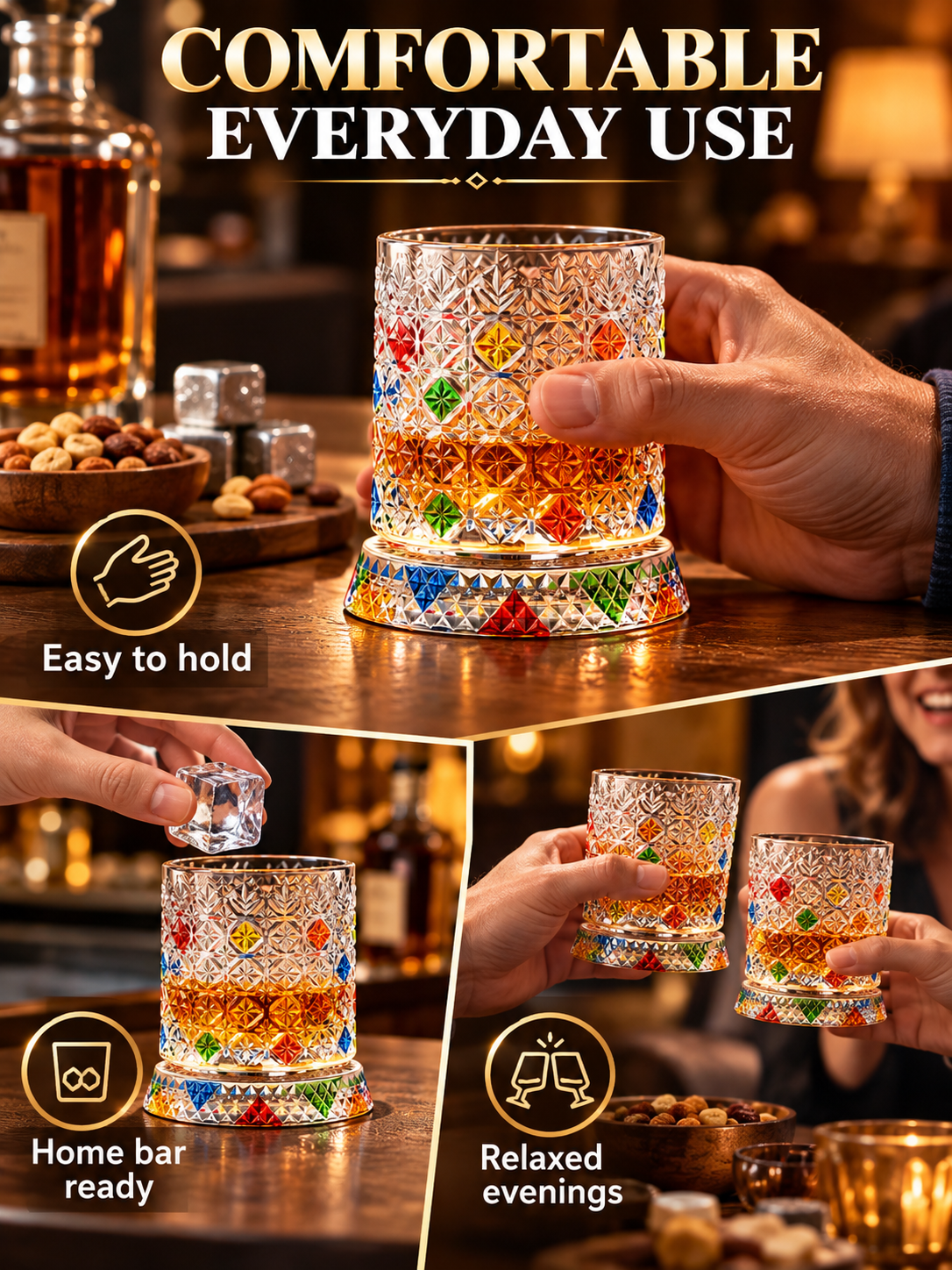 🍸Luxury 360° Spinning Crystal Glass