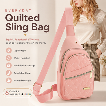 ✨Women's Solid Color Quilted Waterproof Belt Bag✨