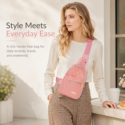 ✨Women's Solid Color Quilted Waterproof Belt Bag✨