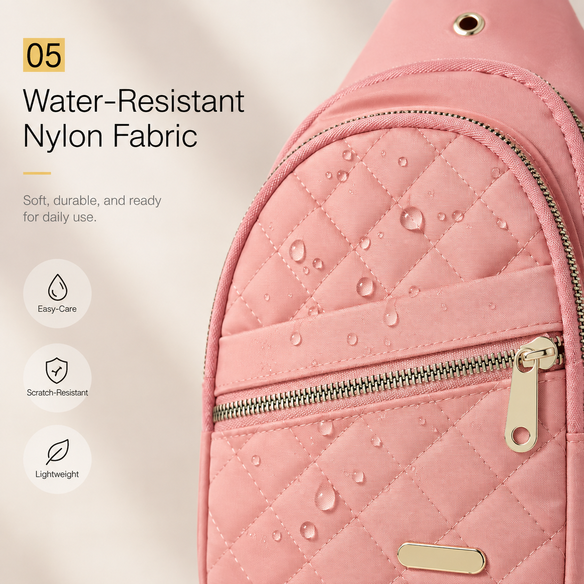 ✨Women's Solid Color Quilted Waterproof Belt Bag✨