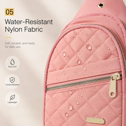✨Women's Solid Color Quilted Waterproof Belt Bag✨
