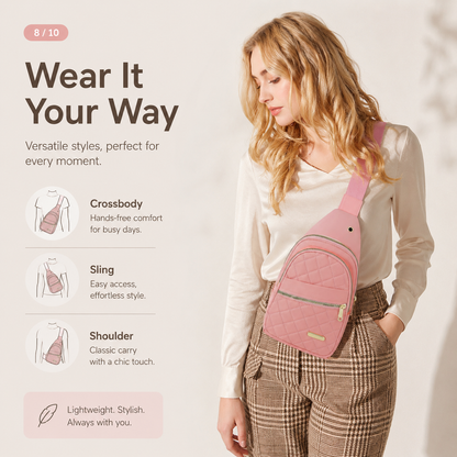 ✨Women's Solid Color Quilted Waterproof Belt Bag✨