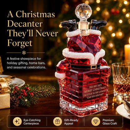 🎅 2026 Christmas Gift 50% Off--💥 Pre-order: 49% Off – Santa Stuck in the Chimney Whiskey Bottle