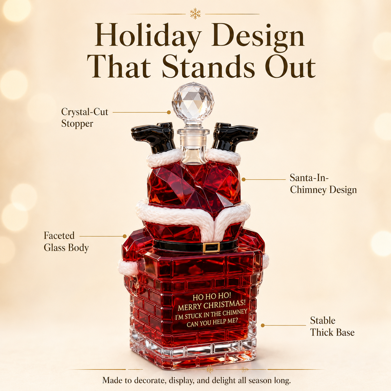 🎅 2026 Christmas Gift 50% Off--💥 Pre-order: 49% Off – Santa Stuck in the Chimney Whiskey Bottle