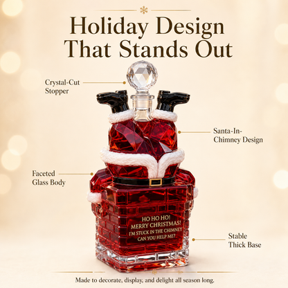 🎅 2026 Christmas Gift 50% Off--💥 Pre-order: 49% Off – Santa Stuck in the Chimney Whiskey Bottle