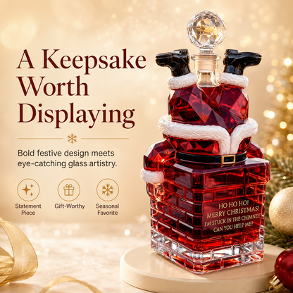 🎅 2026 Christmas Gift 50% Off--💥 Pre-order: 49% Off – Santa Stuck in the Chimney Whiskey Bottle