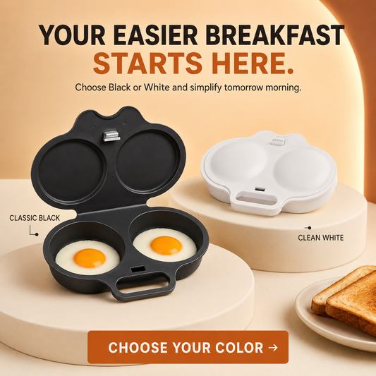 🍳🥚2-Egg Microwave Poacher – Easy Dual-Cavity Breakfast Cooker