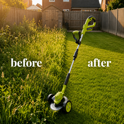⚡21V 3-in-1 Cordless String Trimmer, Edger & Mini Mower – 2 Batteries Included
