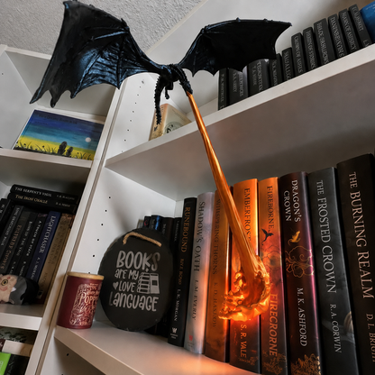 🐉 Fire-Breathing Dragon Bookshelf Lamp – Fantasy LED Shelf Decor