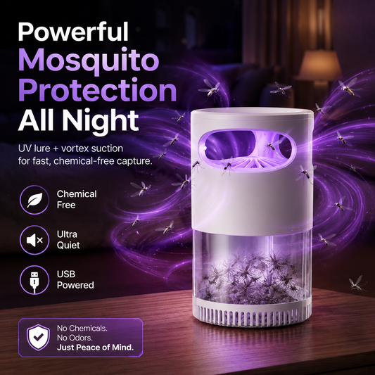 🌙SAVE 50% NOW🔥Quiet UV Mosquito Trap – Chemical-Free & Safe for Kids & Pets🦟