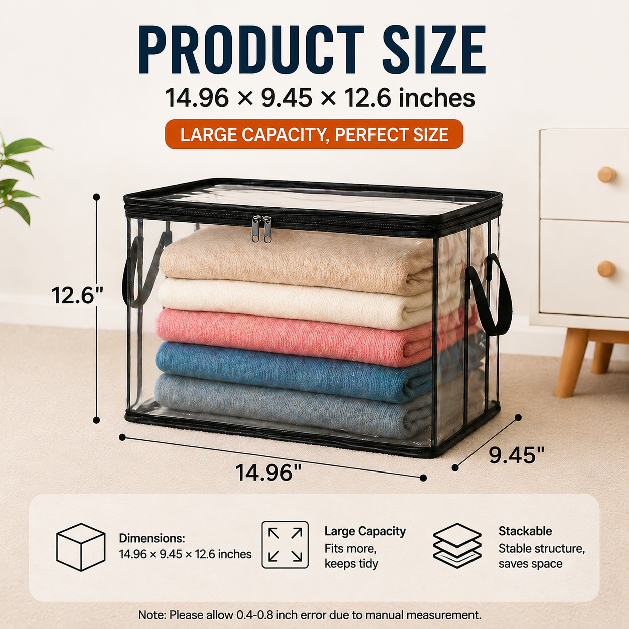 ✨250th Anniversary Special Day Sale 49% OFF📦Large Heavy-Duty Thick Plastic Clear Storage