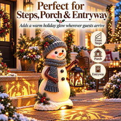 🎉⛄ Last Day 49% Snowman Nativity Glow™ – Solar Christmas Step Light with Holy Family Projection🎉