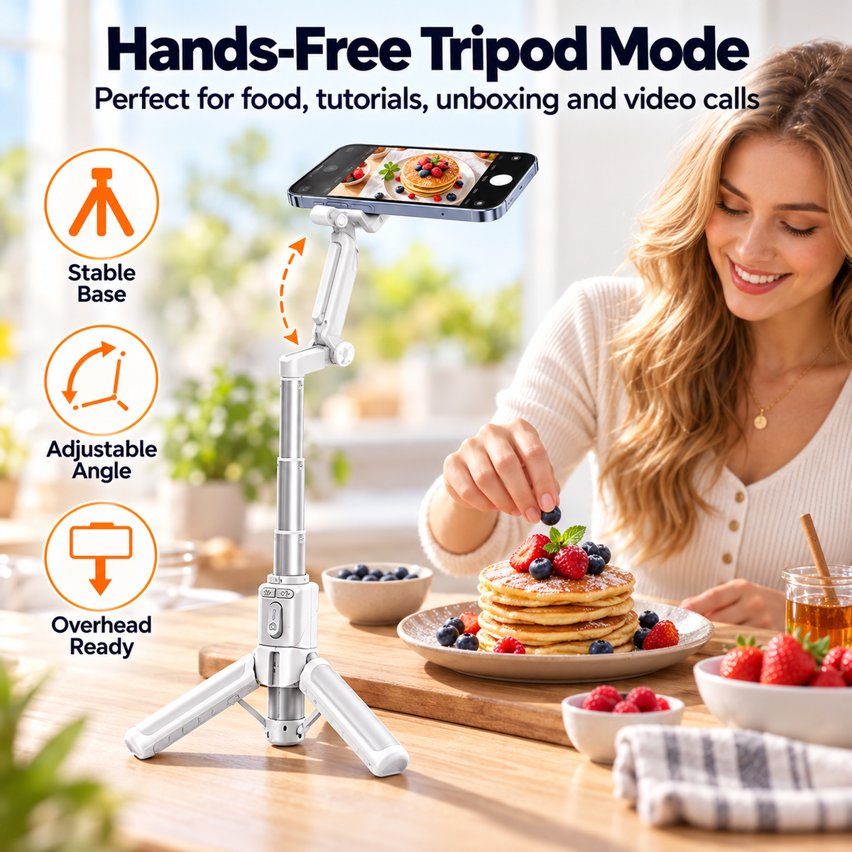 📸✨ Magnetic Phone Grip – Zoomable Selfie Stick & Portable Tripod for Perfect Shots! 🤳🔥