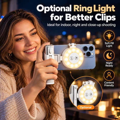 📸✨ Magnetic Phone Grip – Zoomable Selfie Stick & Portable Tripod for Perfect Shots! 🤳🔥