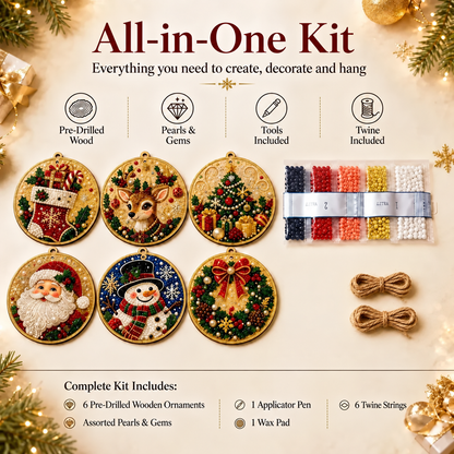 🎨Christmas DIY Diamond Painting Ornaments Kit – Xmas Tree Hanging Craft Decoration