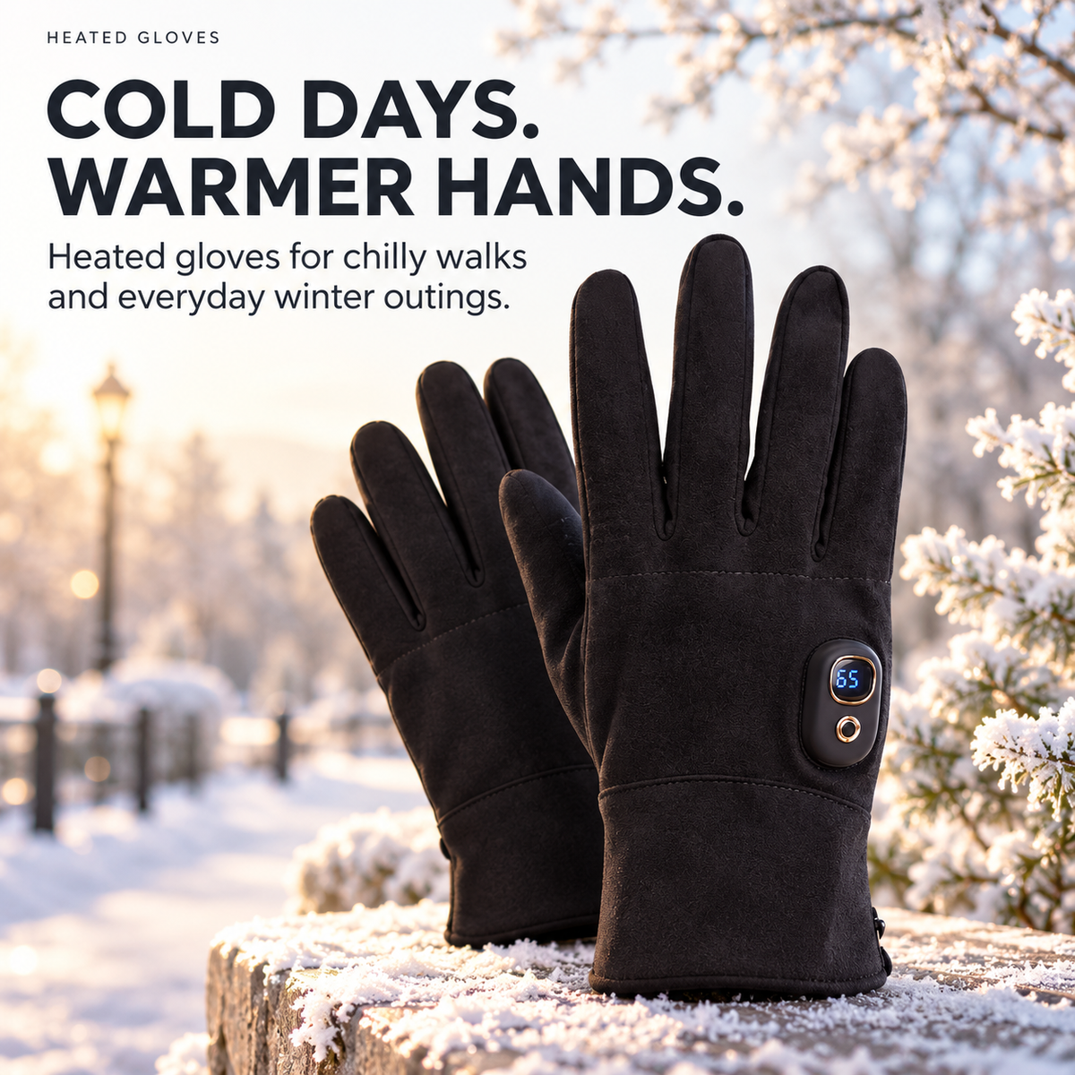 ❄️Heated Touchscreen Gloves with Digital Display – Bring Warmth to Your Winter Routine