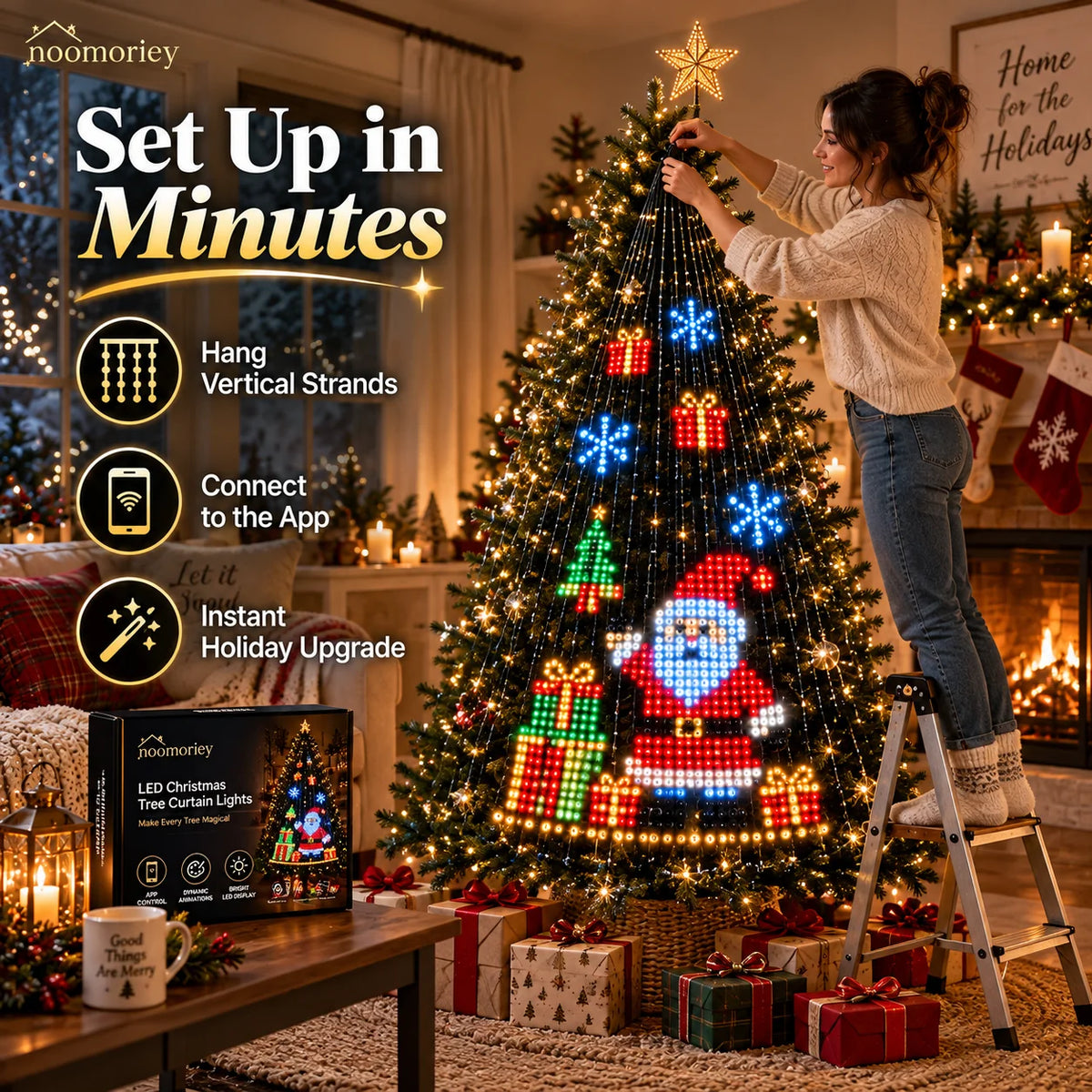 🎄 Smart Pixel Christmas Tree Lights – App-Controlled DIY Animated Light Show