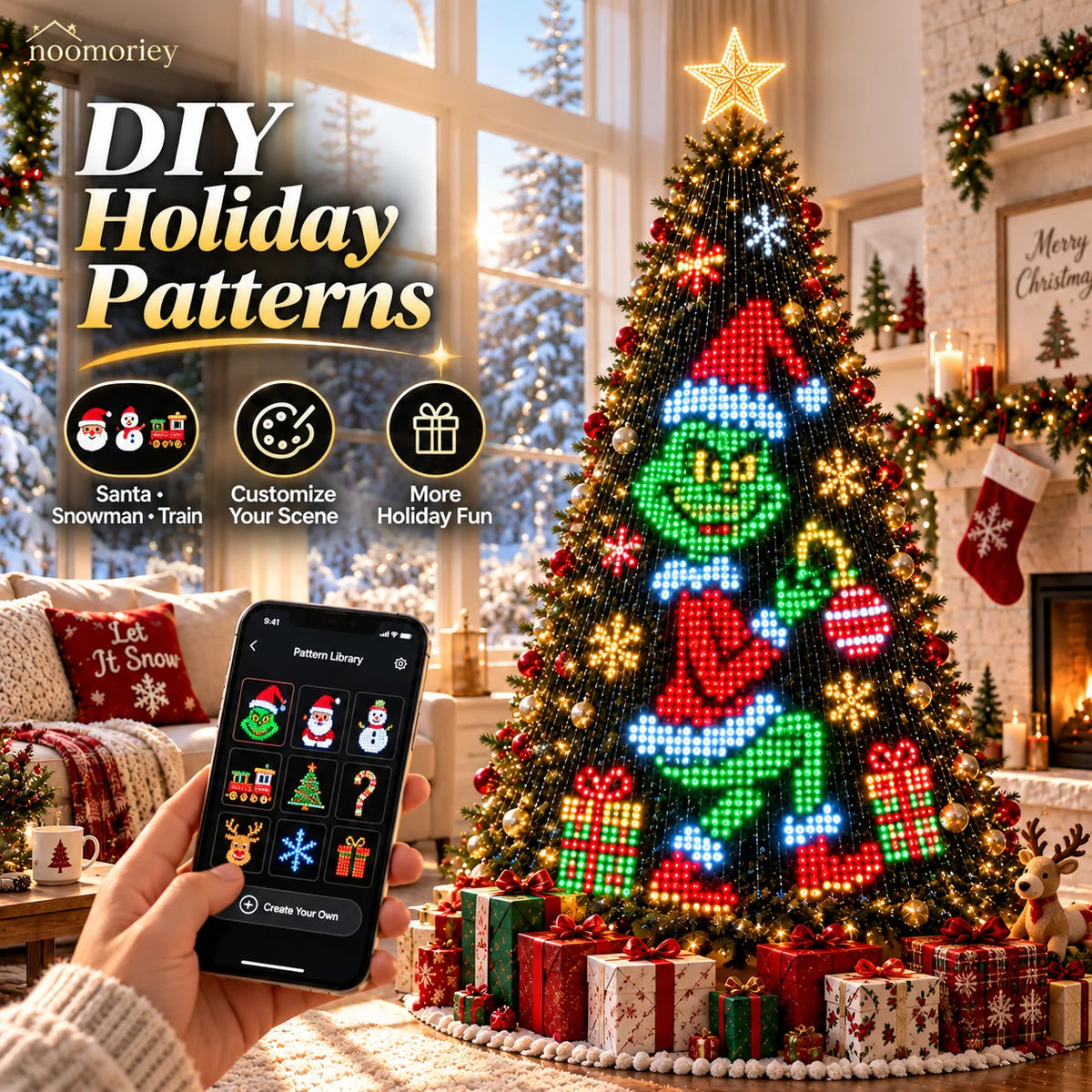 🎄 Smart Pixel Christmas Tree Lights – App-Controlled DIY Animated Light Show