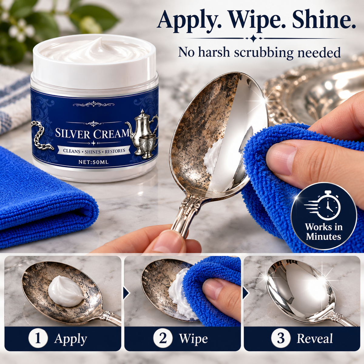 Professional Silver Revival Cream – Fast Shine & Tarnish Care