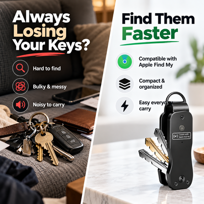 🔑 Smart Key Organizer with Apple Find My – Compact Everyday Key Holder