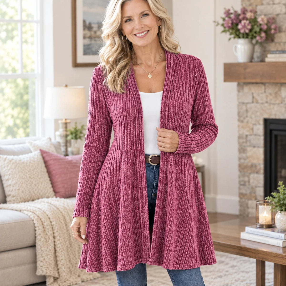 ✨Women's Flowy Open Front Knit Cardigan