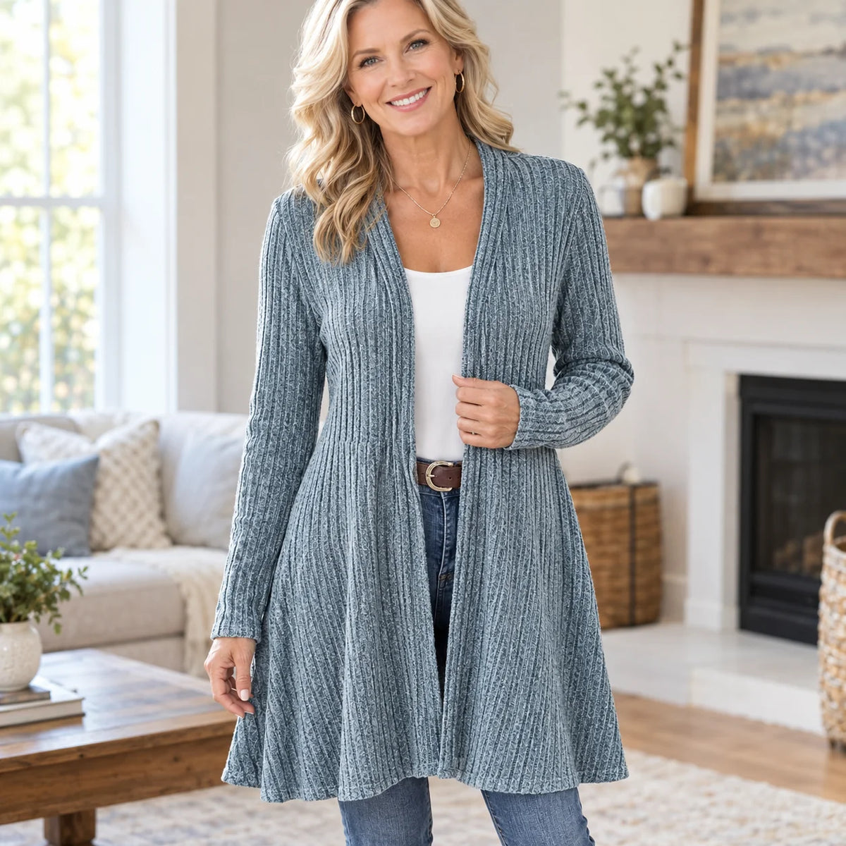✨Women's Flowy Open Front Knit Cardigan