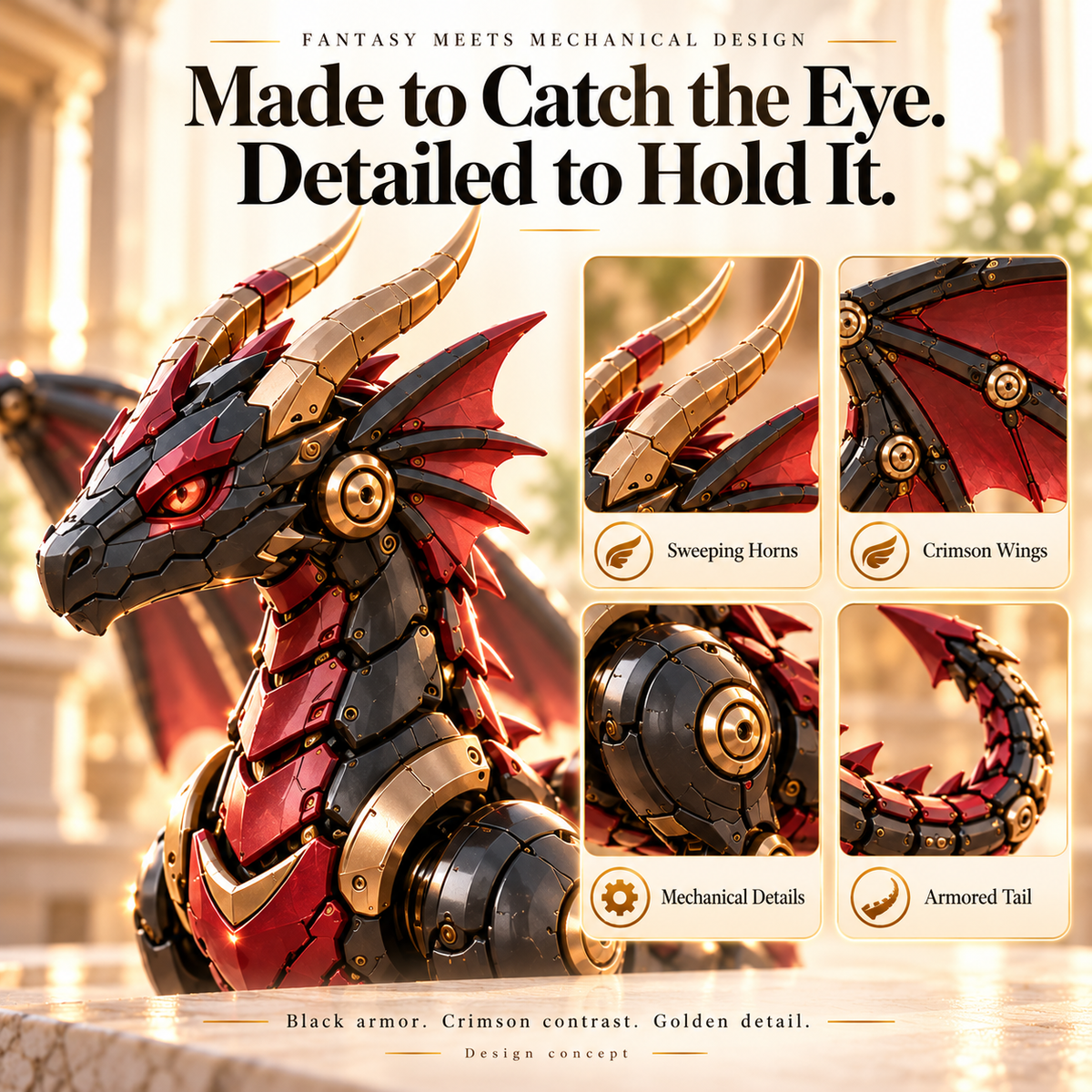 🔥🐉 Final Day – 49% OFF! DragonMorph Mechanical Dragon Egg – Unleash the Black & Crimson Winged Dragon! 🥚⚙️✨