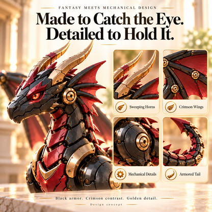🔥🐉 Final Day – 49% OFF! DragonMorph Mechanical Dragon Egg – Unleash the Black & Crimson Winged Dragon! 🥚⚙️✨