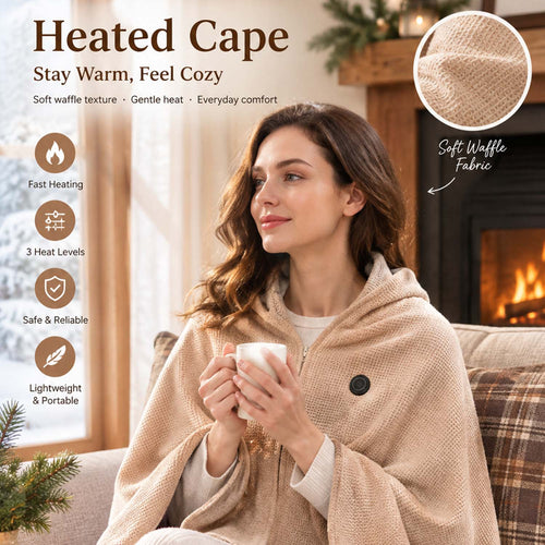 🔥 CozyHeat Wearable Heated Blanket – 3 Heat Levels for Winter Comfort