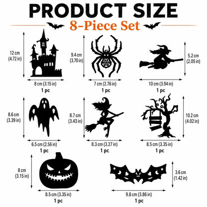 🎃Halloween LED Silhouette Wall Light Stickers, Battery Powered Peel