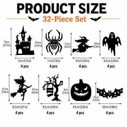 🎃Halloween LED Silhouette Wall Light Stickers, Battery Powered Peel