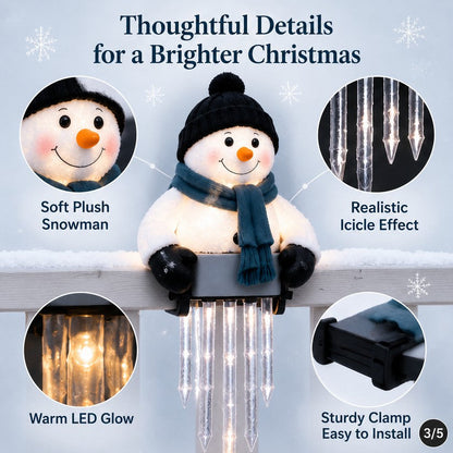 🔥 Today 49% OFF - WinterGlow Snowman Icicle Light Decor