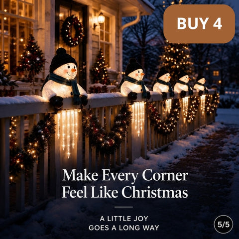 🔥 Today 49% OFF - WinterGlow Snowman Icicle Light Decor