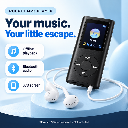 🎶Portable MP3 Player – Compact Digital Music Player with LCD Screen & TF Card Support✨