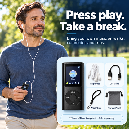 🎶Portable MP3 Player – Compact Digital Music Player with LCD Screen & TF Card Support✨